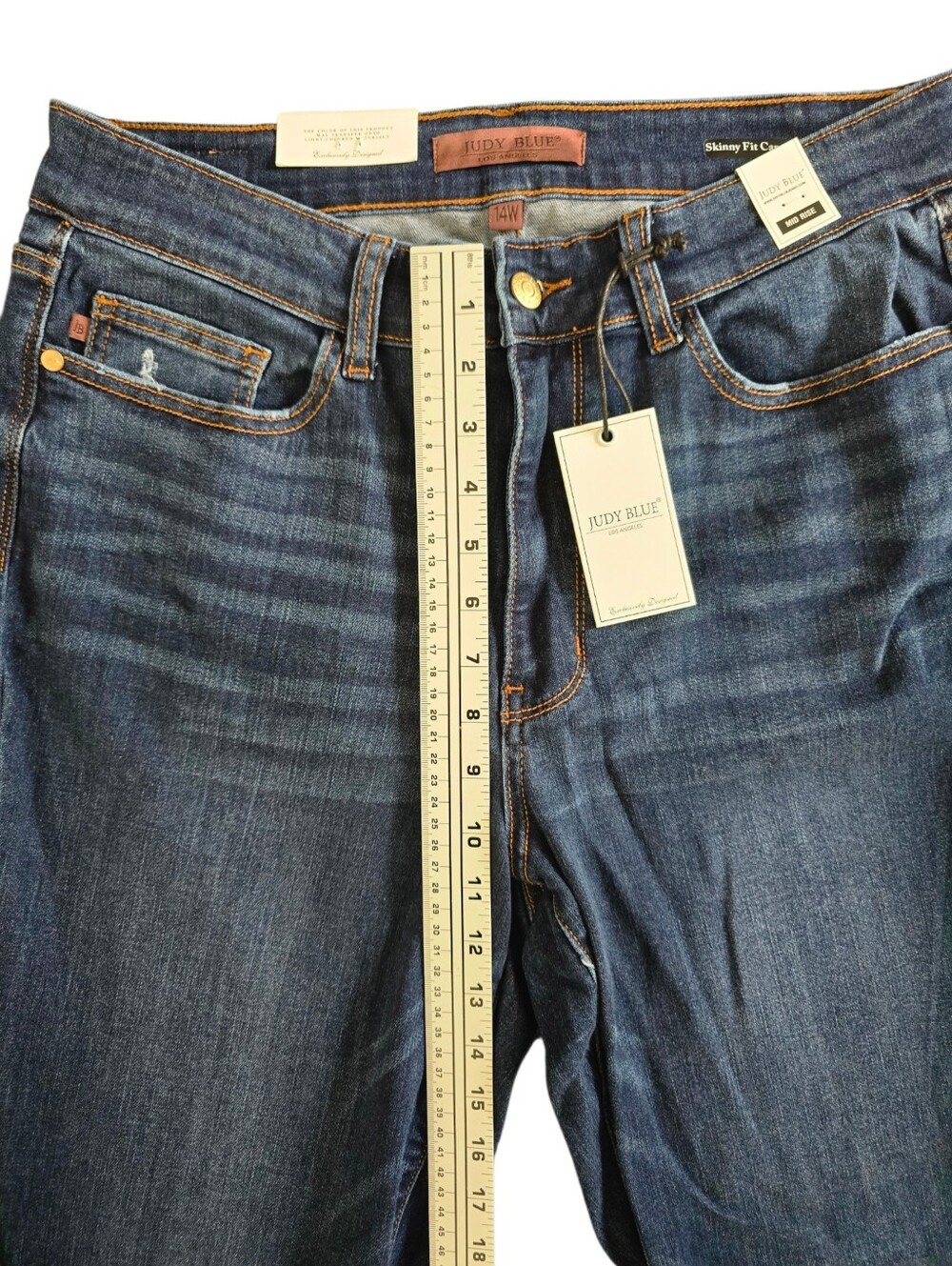 Judy Blue Skinny Fit Capri Denim Jeans Size 14W NWT - Picture 6 of 7
